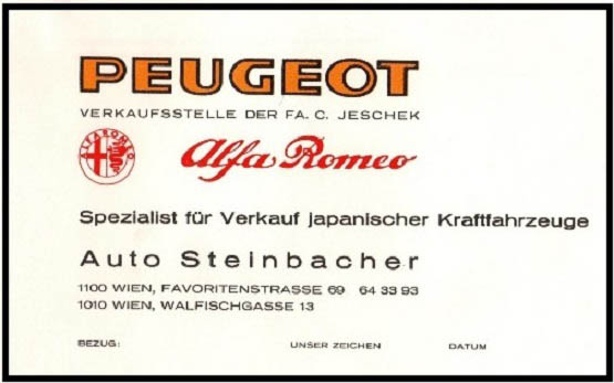 Steinbacher Peugeot Alfa Romeo 1